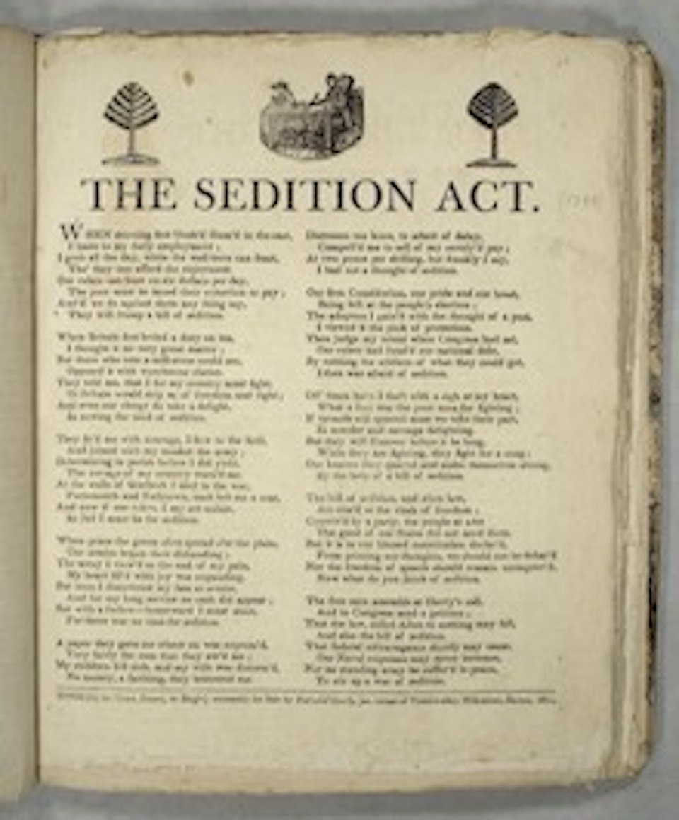 Alien & Sedition Act 1798